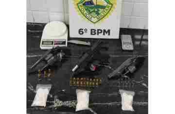 Ibema - Três homens são presos por tráfico e posse de arma em tabacaria